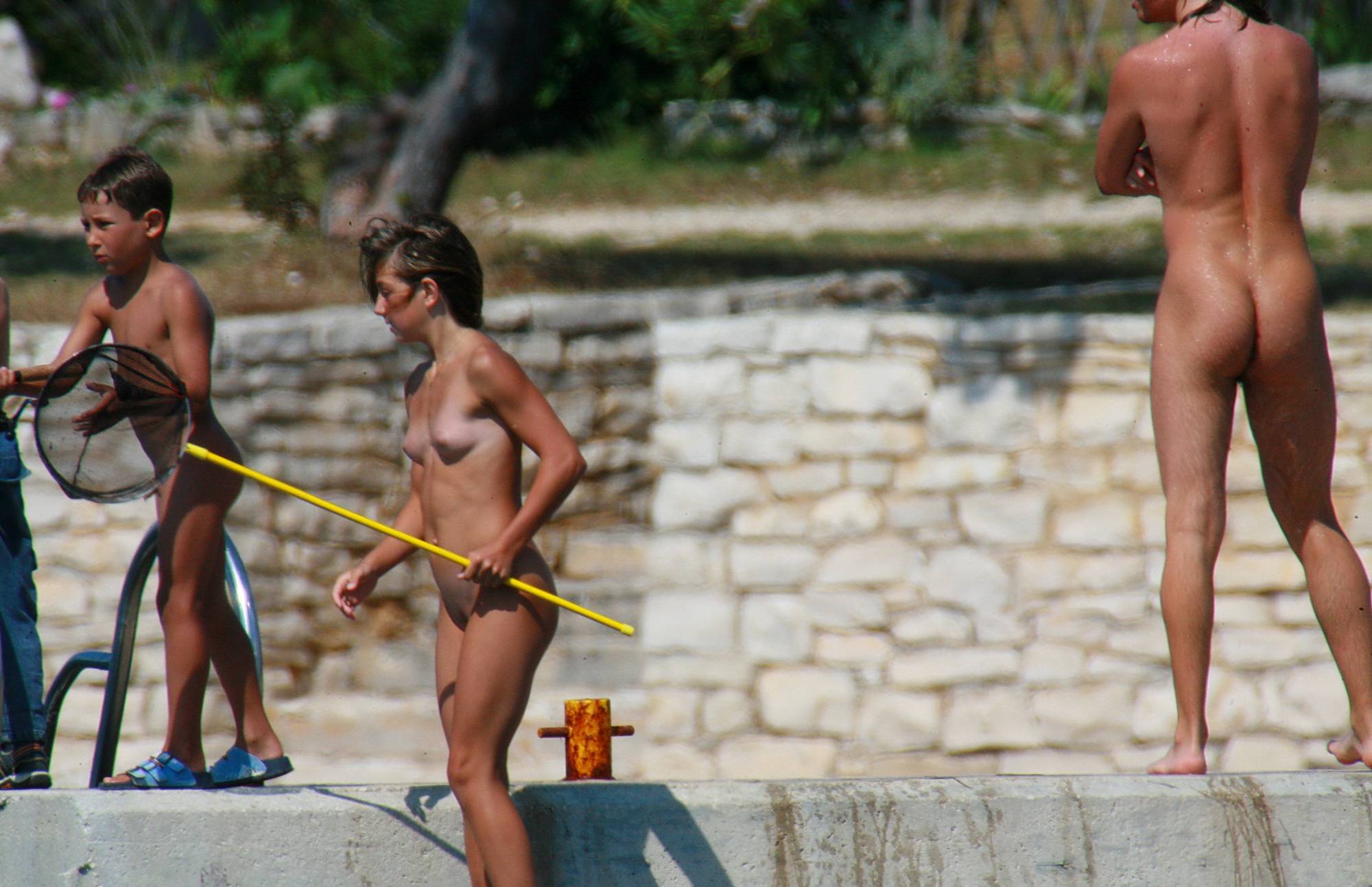 Pure Nudism Pics Fishing Out On The Pier - 1