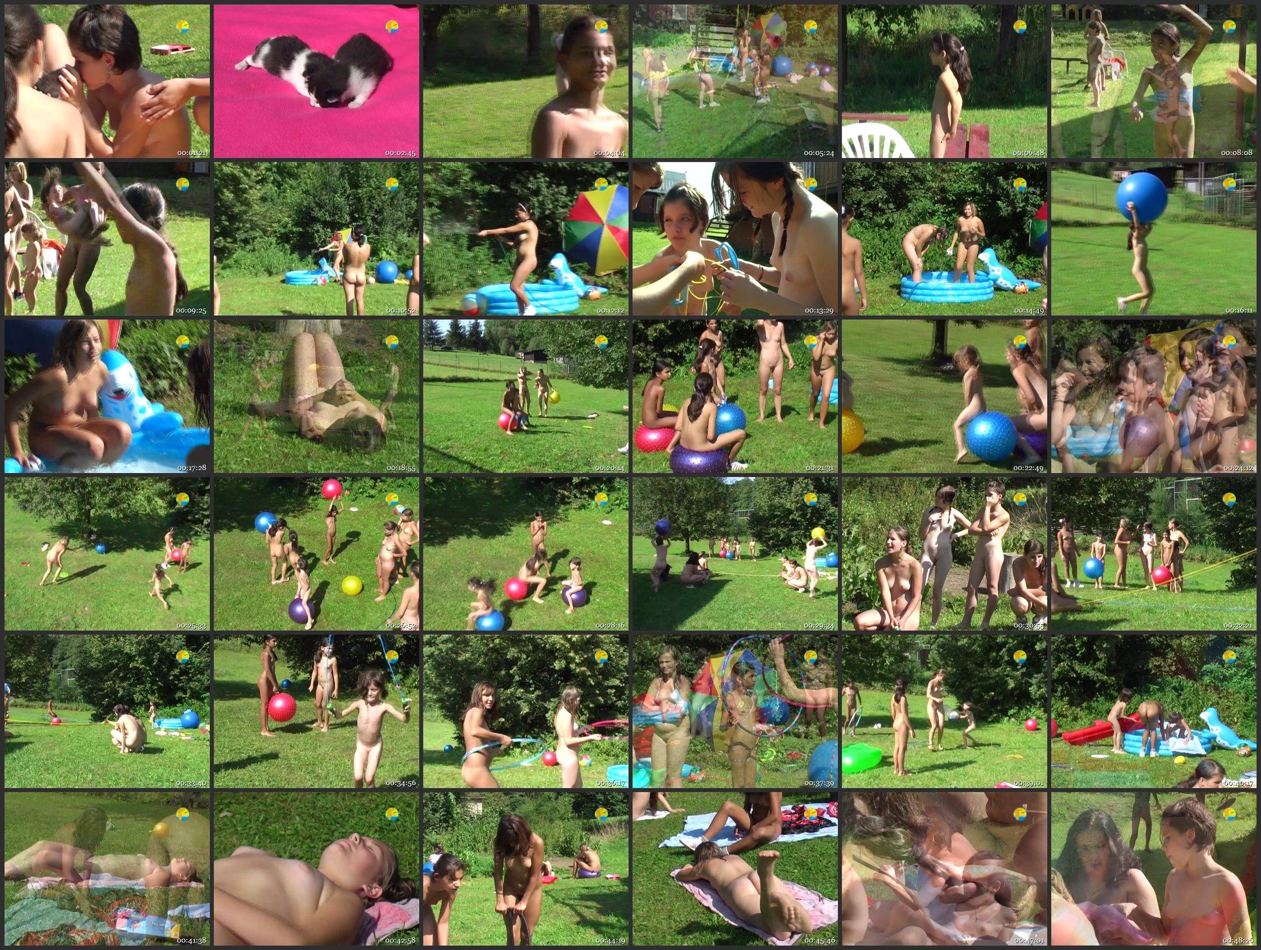 Naturist Freedom Games at a Meadow - Thumbnails