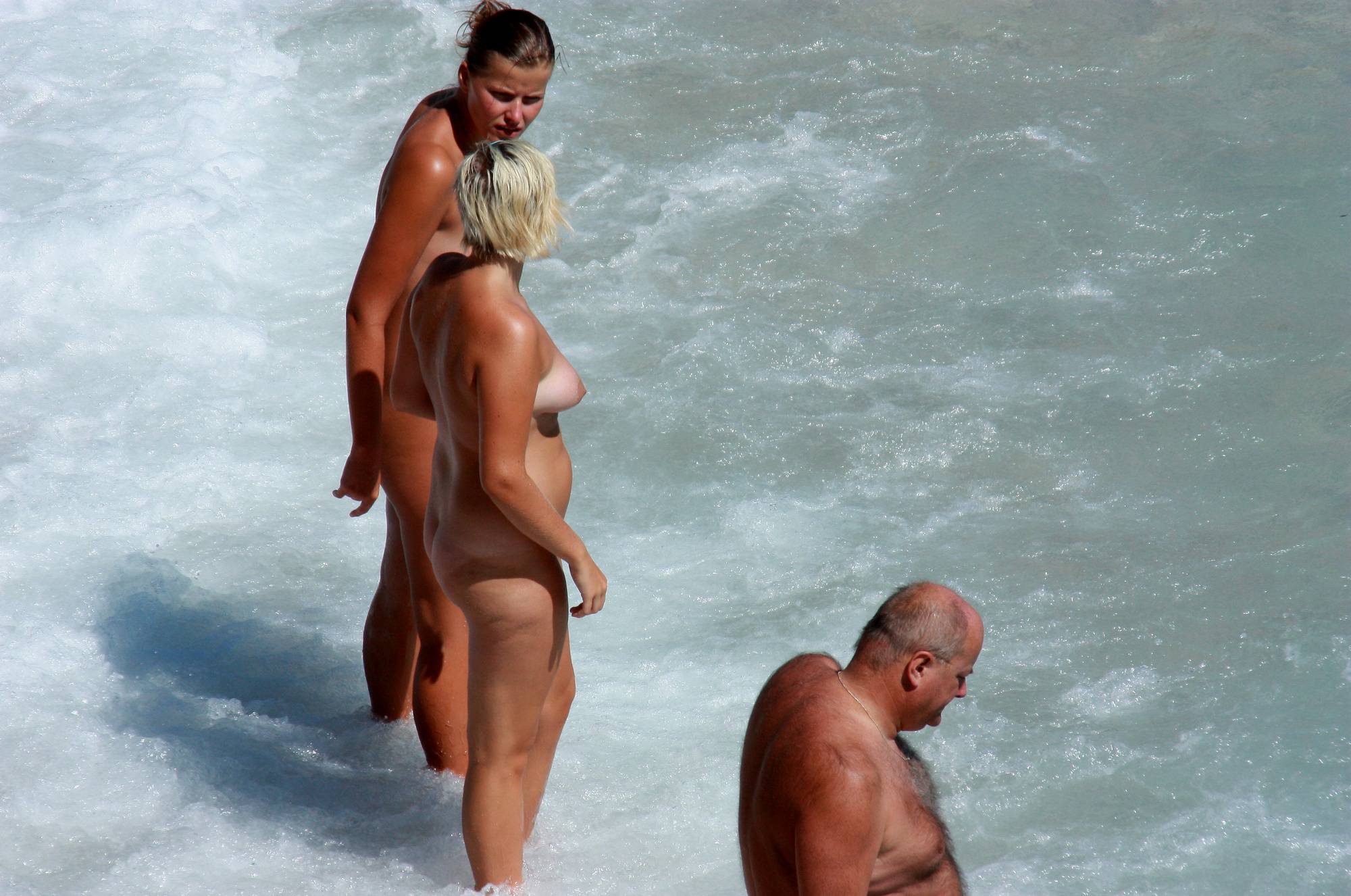Nudist Beach Girl Waters - 1