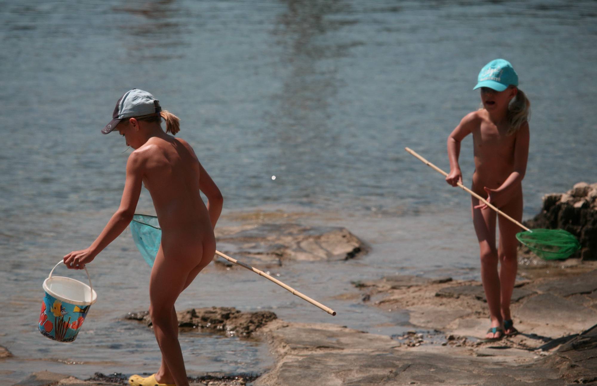 Purenudism Images Kids Fishing By The Lake - 3