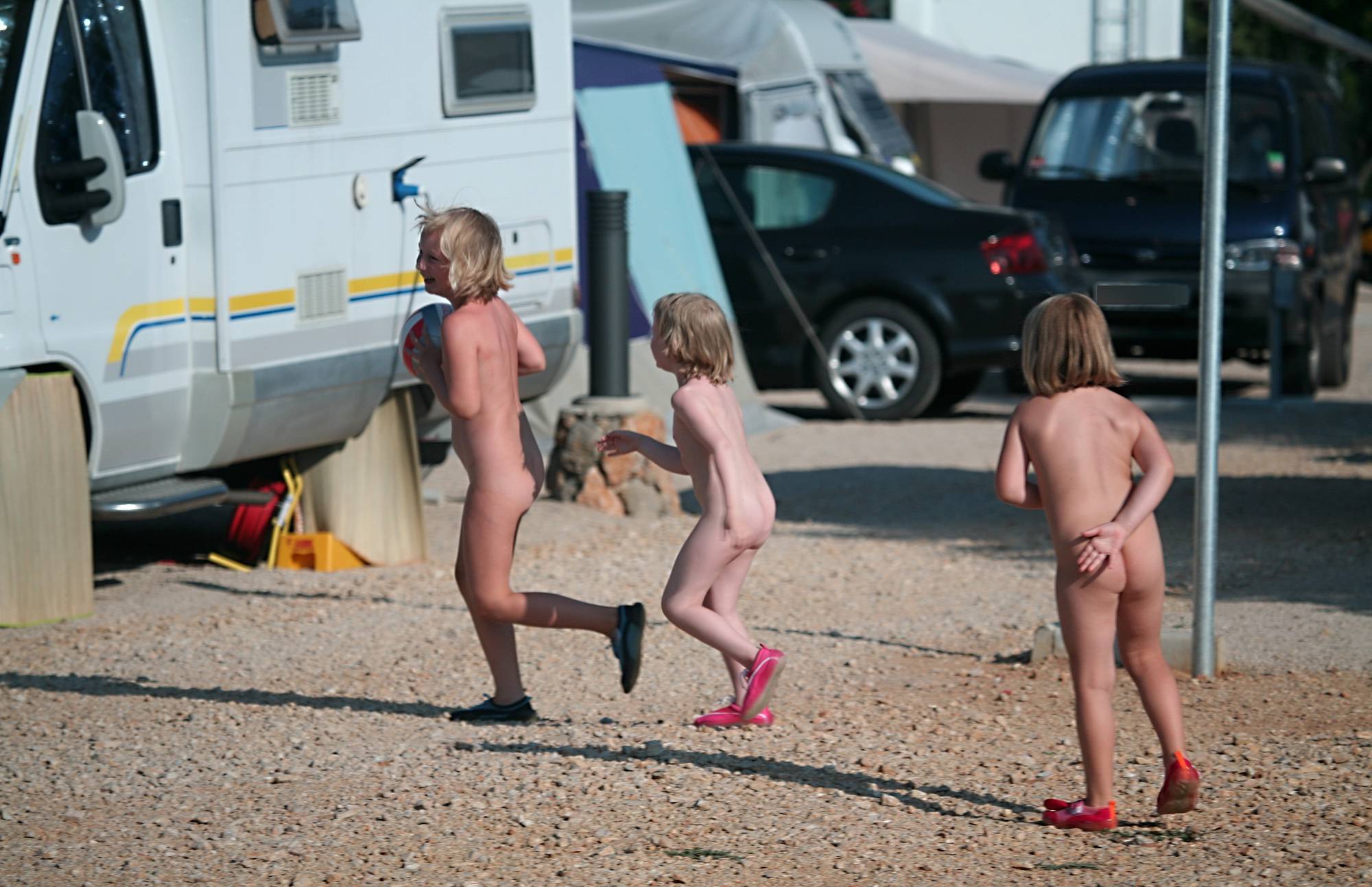 Three Nudist Kids By RV - 1