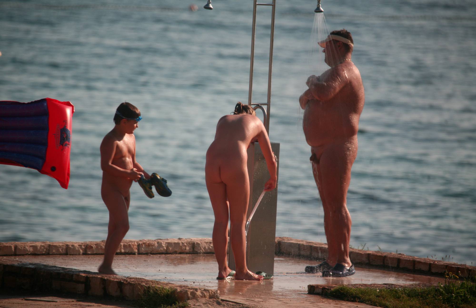 Nudist Pics Naturist Shower at Dusk - 1